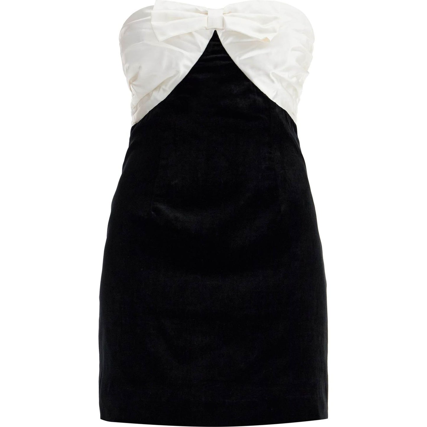 Alessandra Rich velvet mini dress with bow accent