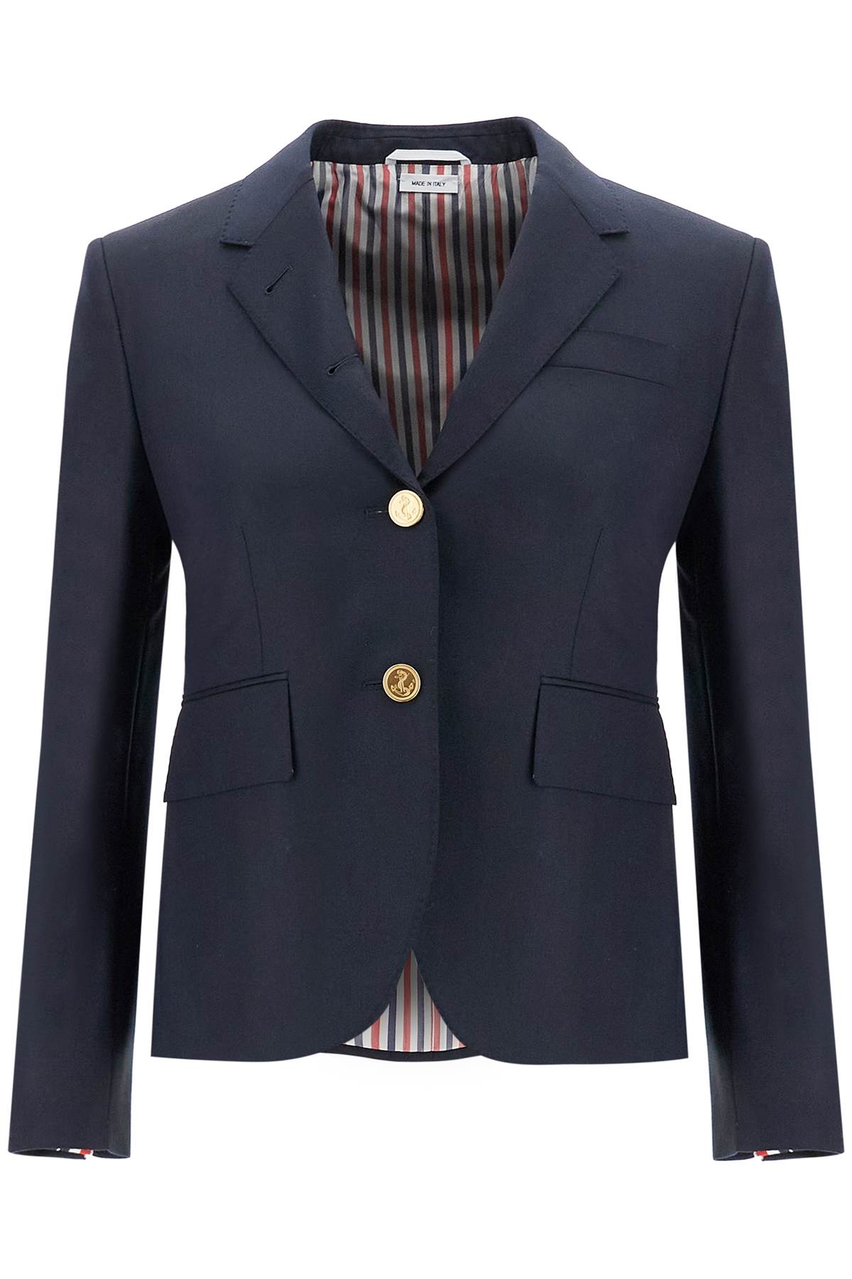 Thom Browne single-breasted cropped jacket in 120's wool Jackets Thom Browne