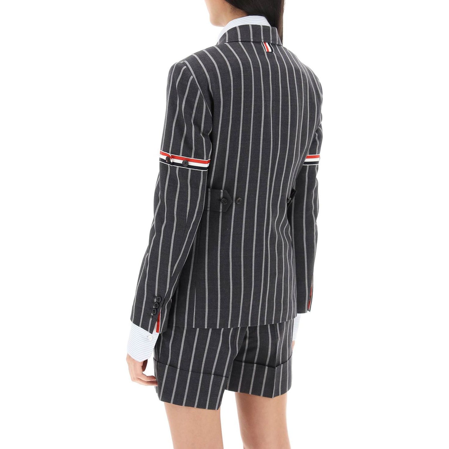 Thom Browne striped single-breasted jacket Jackets Thom Browne