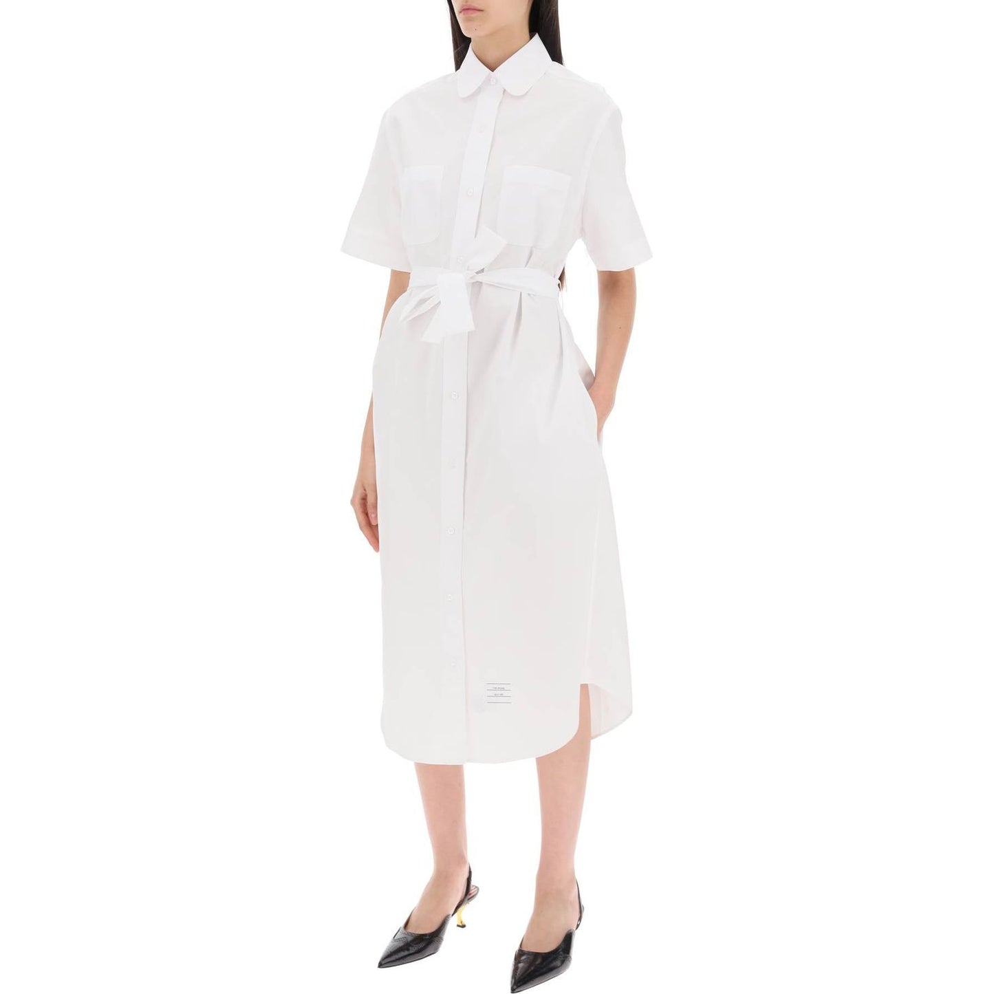 Thom Browne midi blouse with belt Dresses Thom Browne