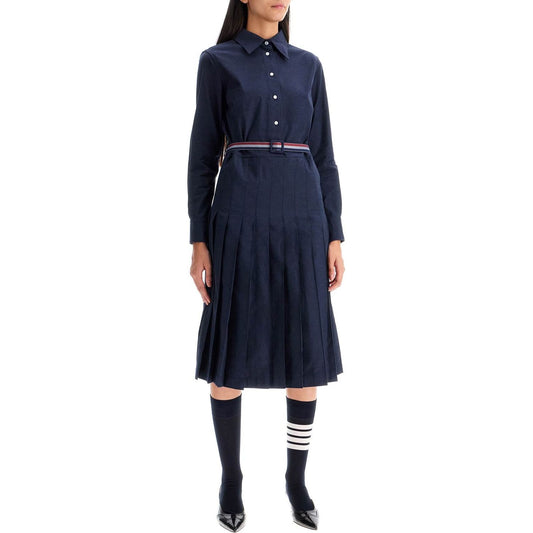 Thom Browne midi shirt dress with belt Dresses Thom Browne