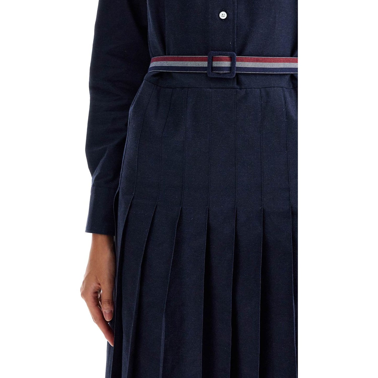 Thom Browne midi shirt dress with belt Dresses Thom Browne