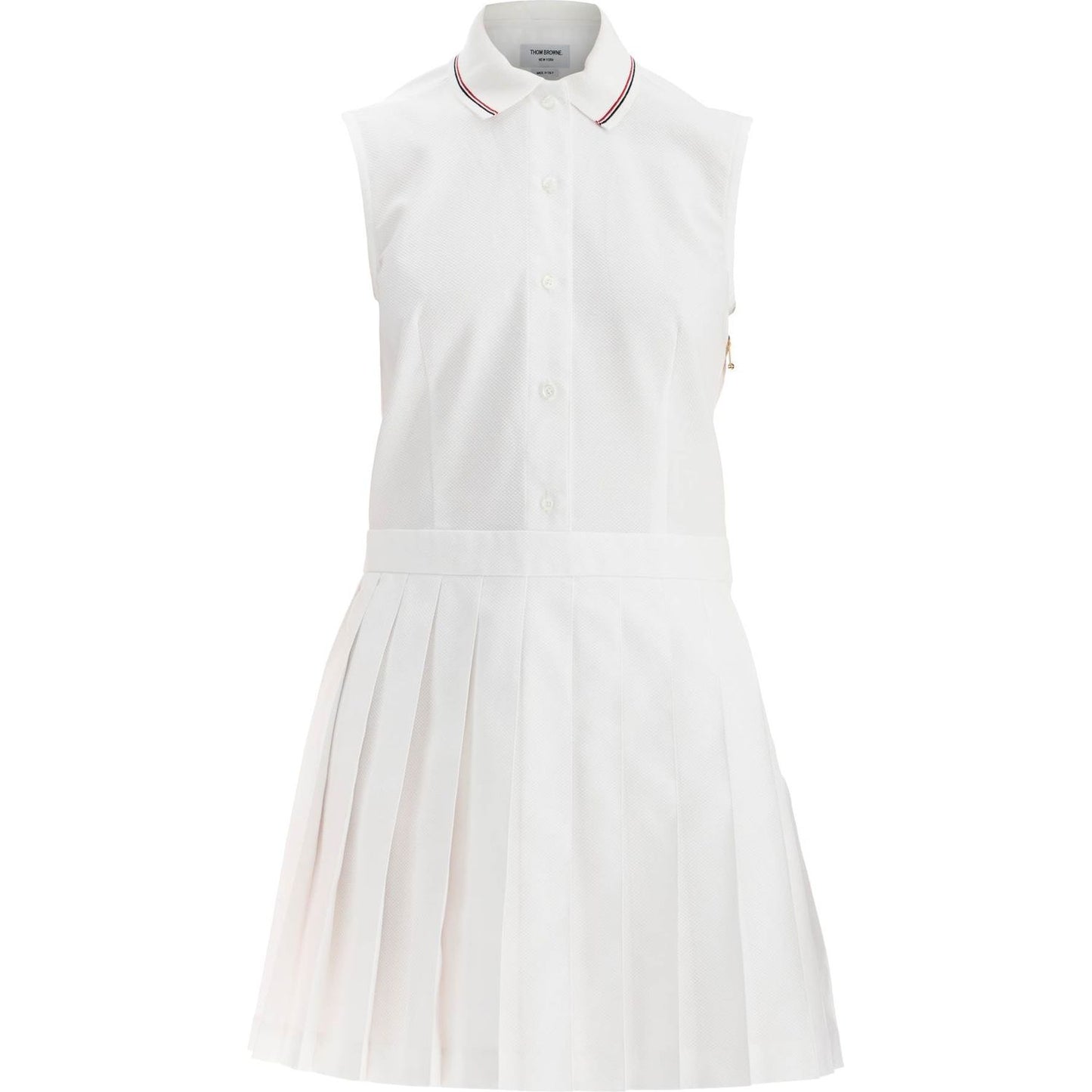 Thom Browne white pleated cotton dress for women Dresses Thom Browne