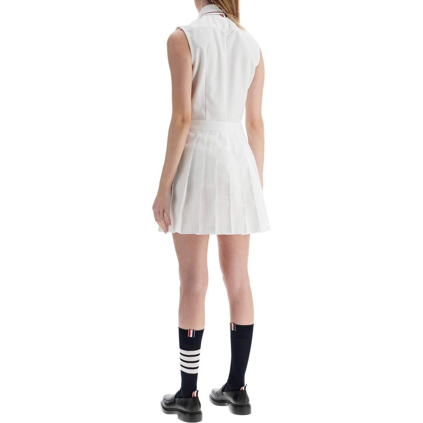 Thom Browne white pleated cotton dress for women Dresses Thom Browne