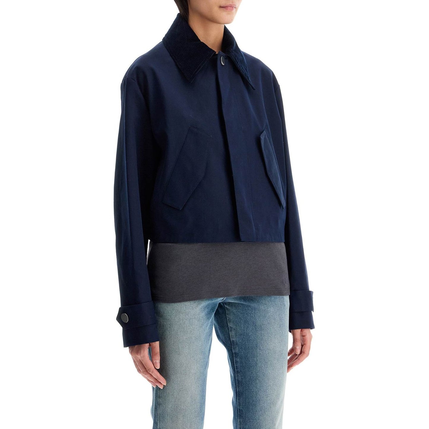 Ami Alexandre Matiussi cropped canvas jacket for women Jackets Ami Alexandre Matiussi