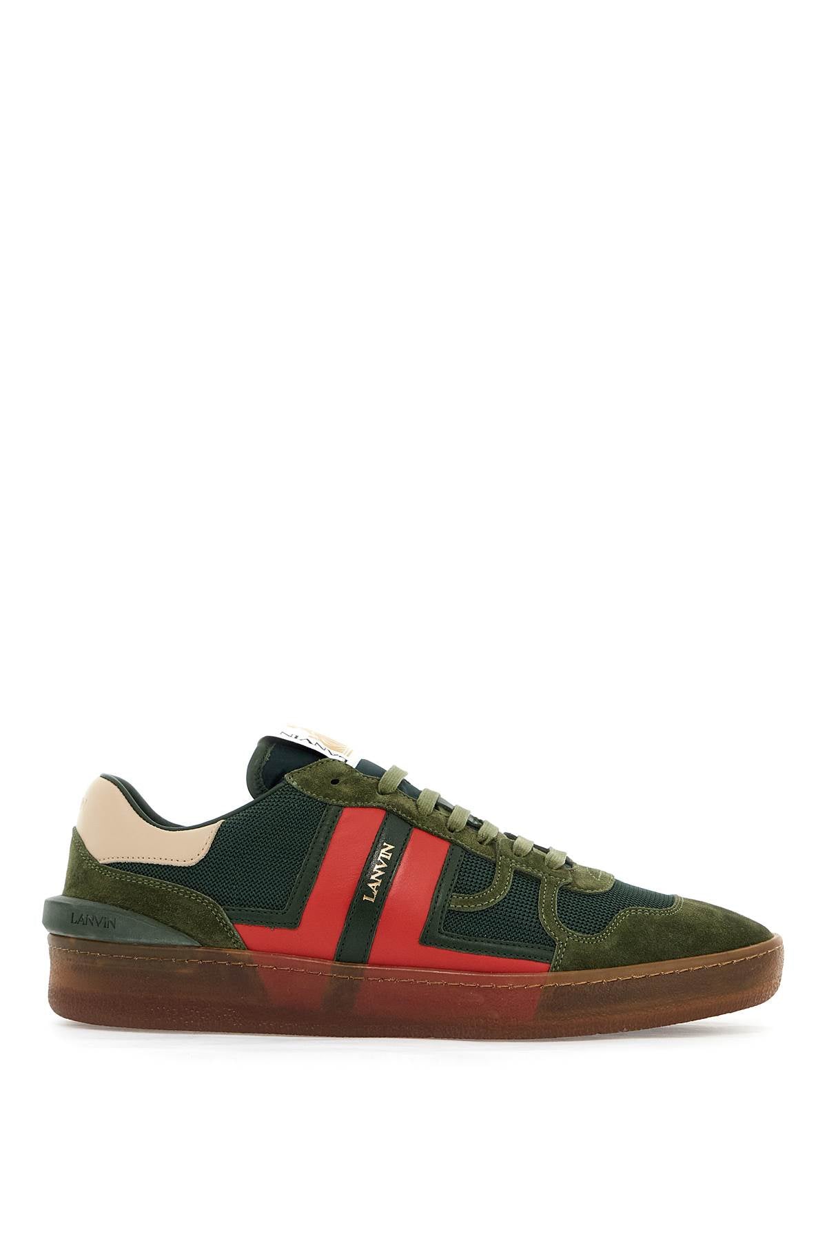 Lanvin mesh and leather clay sneakers