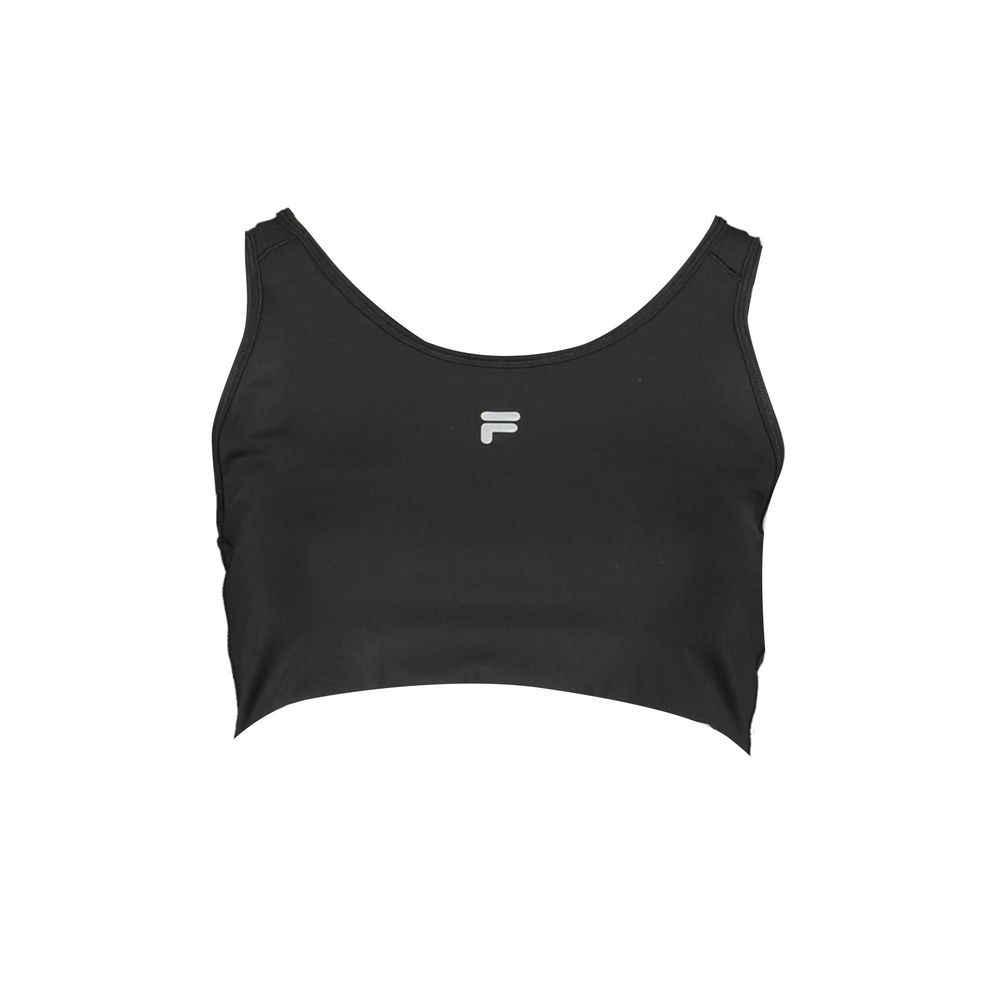 Fila Black Polyester Women's Sports Bra