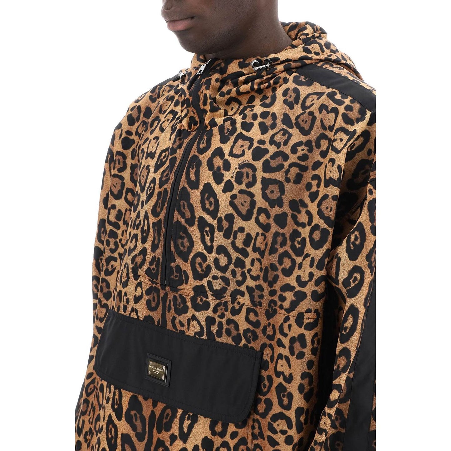 Dolce & Gabbana "leopard print nylon anor Jackets Dolce & Gabbana