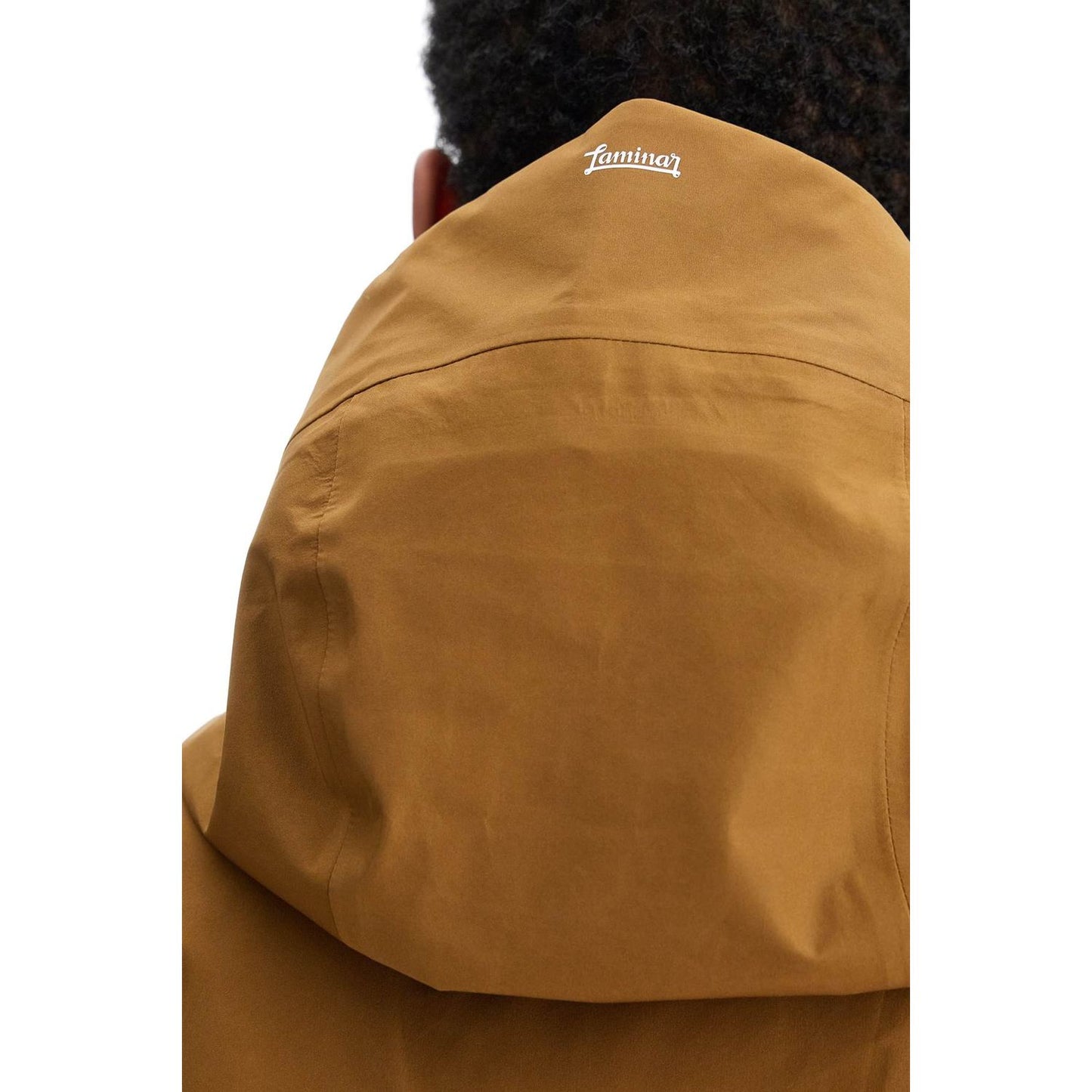 Herno Laminar light brown waterproof short jacket in polyester with hood Vests Herno Laminar