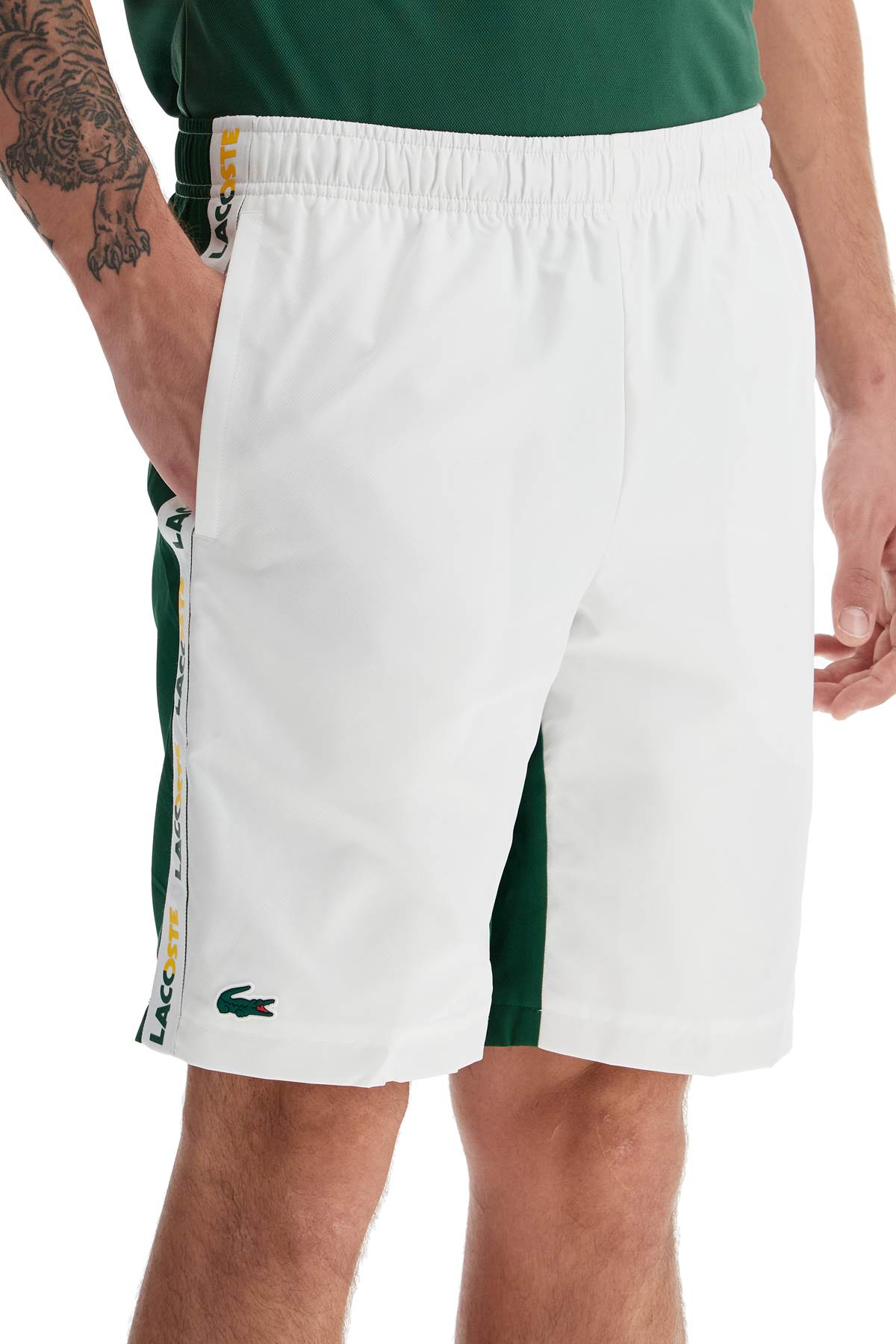 Lacoste with logo on the bermuda shorts