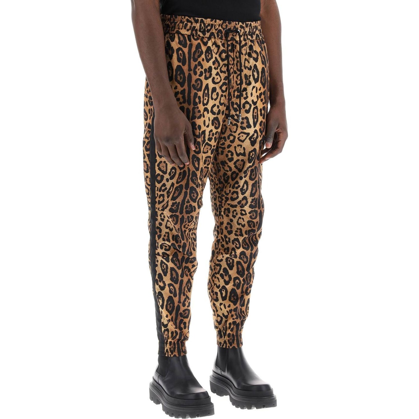 Dolce & Gabbana leopard print nylon jogger pants for Trousers Dolce & Gabbana