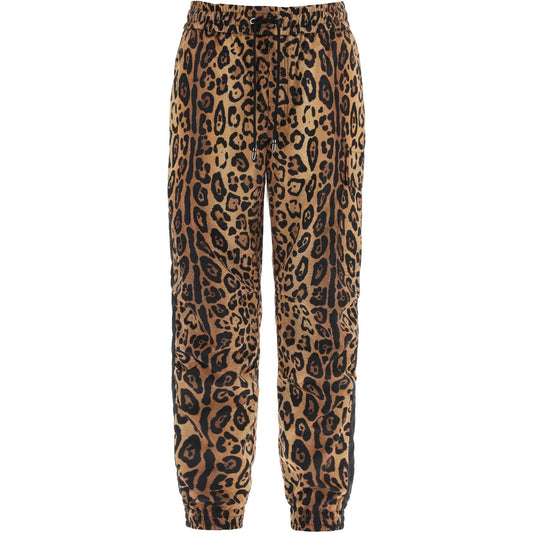 Dolce & Gabbana leopard print nylon jogger pants for Trousers Dolce & Gabbana