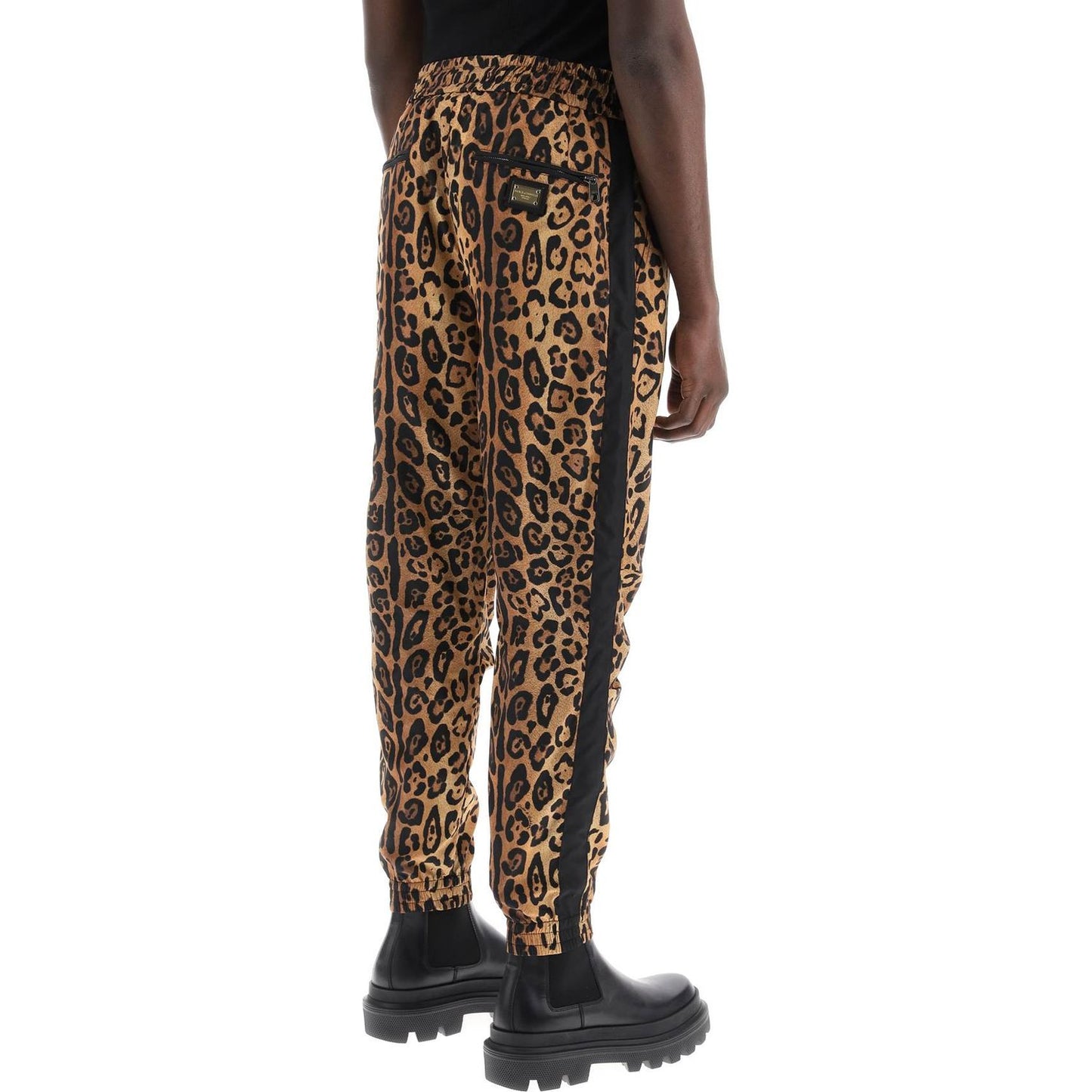 Dolce & Gabbana leopard print nylon jogger pants for Trousers Dolce & Gabbana