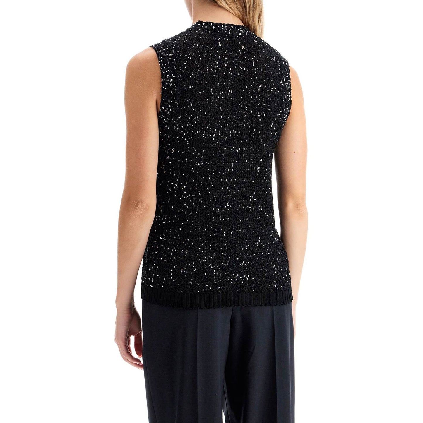 Golden Goose knitted vest with sequins embell Knitwear Golden Goose