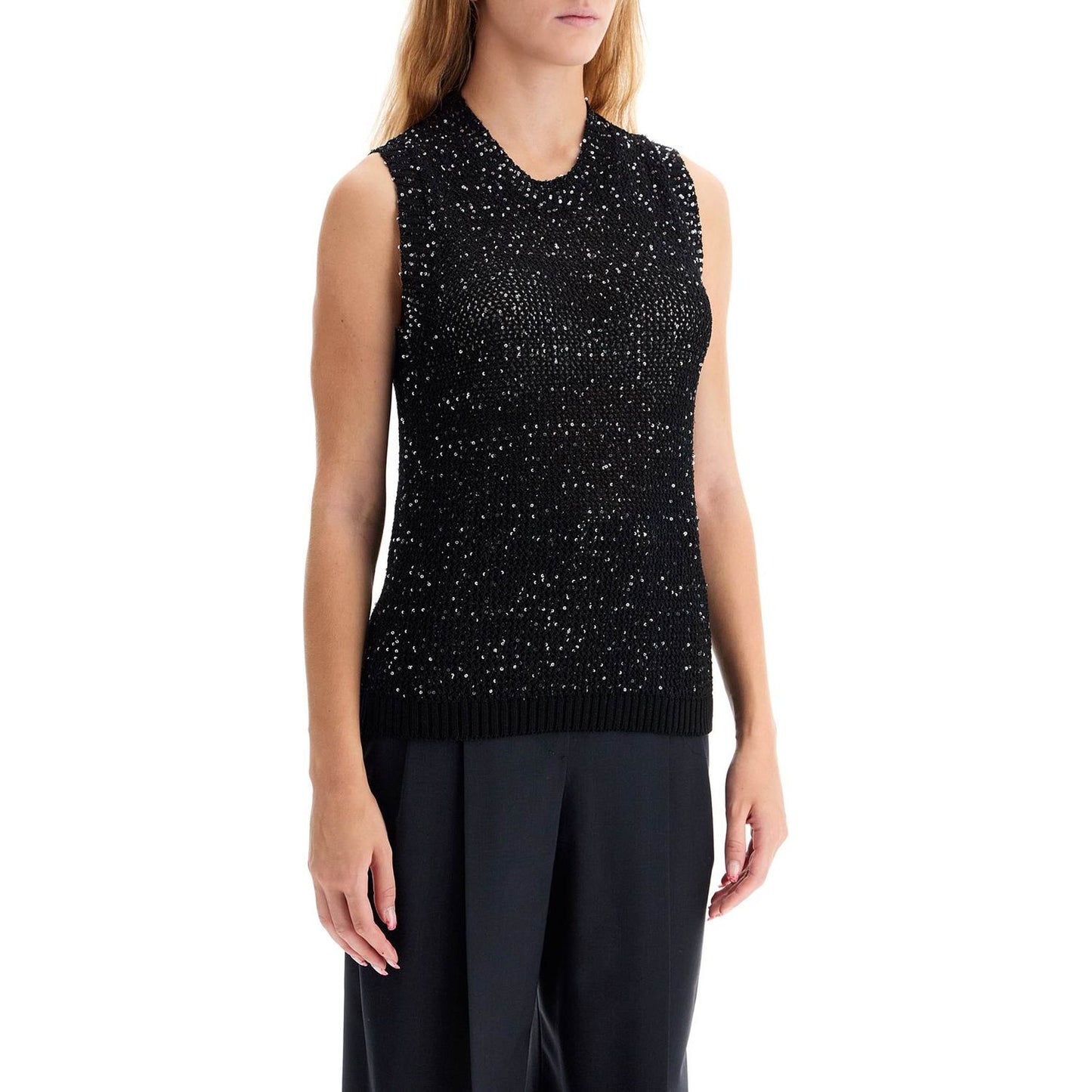 Golden Goose knitted vest with sequins embell Knitwear Golden Goose