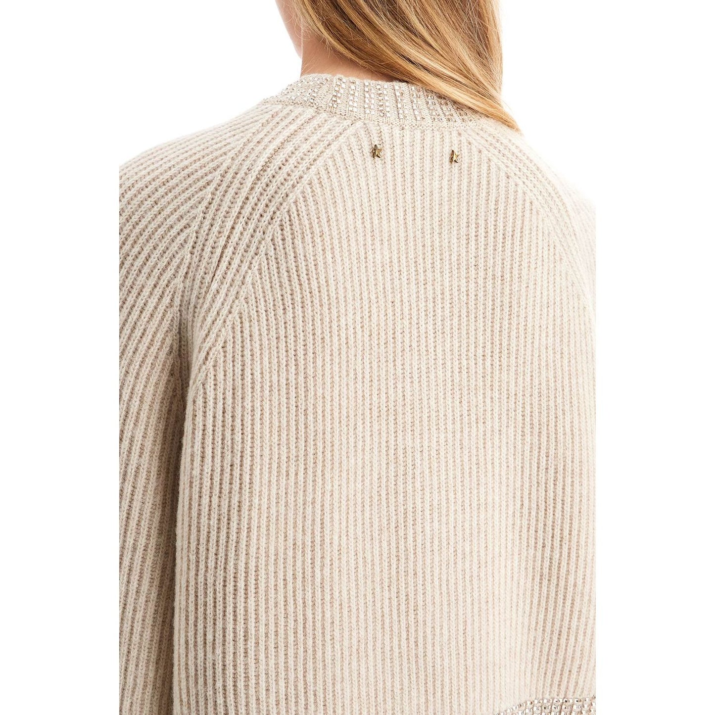 Golden Goose boxy sweater with crystals Knitwear Golden Goose