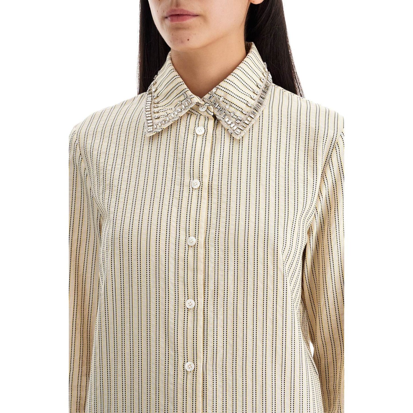 Golden Goose long-sleeved shirt with crystals Topwear Golden Goose