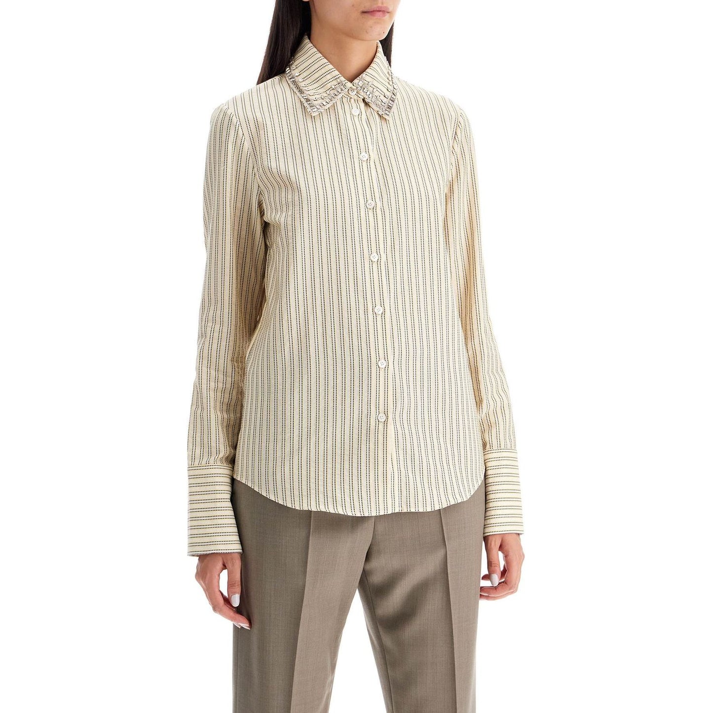 Golden Goose long-sleeved shirt with crystals Topwear Golden Goose