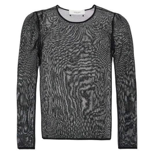 Golden Goose black viscose sweater with small metallic applications Knitwear Golden Goose