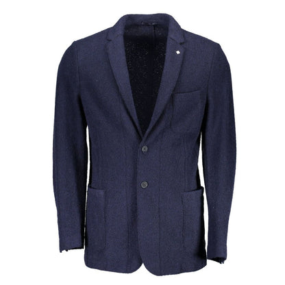 Gant Blue Wool Blazer 1728,67400106144,Blazers - Suits & Blazers - Clothing,Blue,Clothing,Gant,IT50 | L,Men,New with tags,Suits & Blazers - Clothing