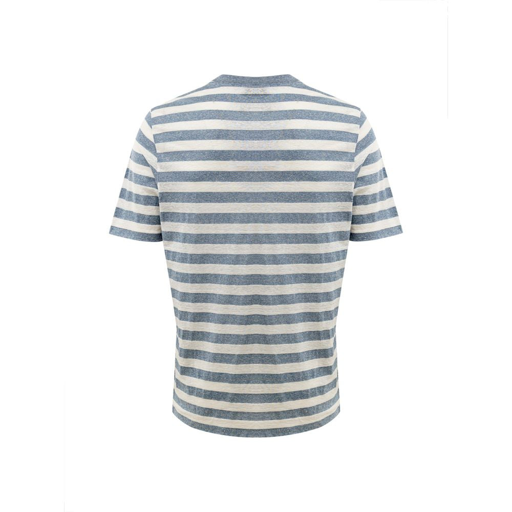 Gran Sasso Blue Cotton T-Shirt