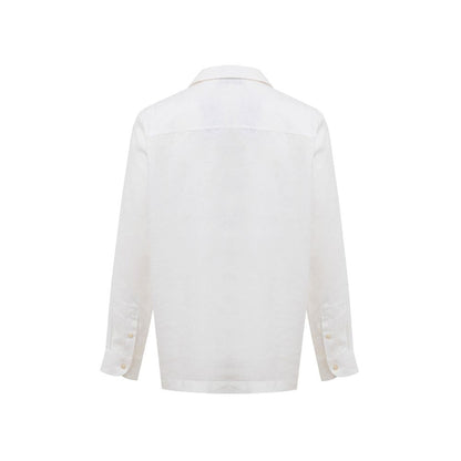 Gran Sasso White Linen Shirt