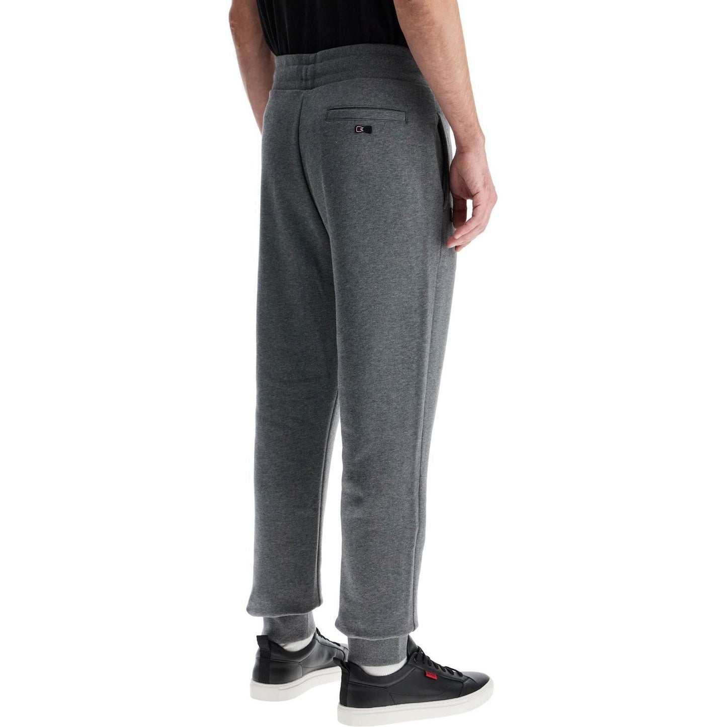 EDEN PARK slim fit high-waisted gray cotton jogging pants