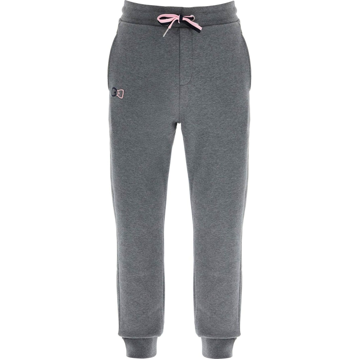 EDEN PARK slim fit high-waisted gray cotton jogging pants