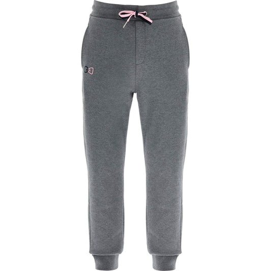 EDEN PARK slim fit high-waisted gray cotton jogging pants