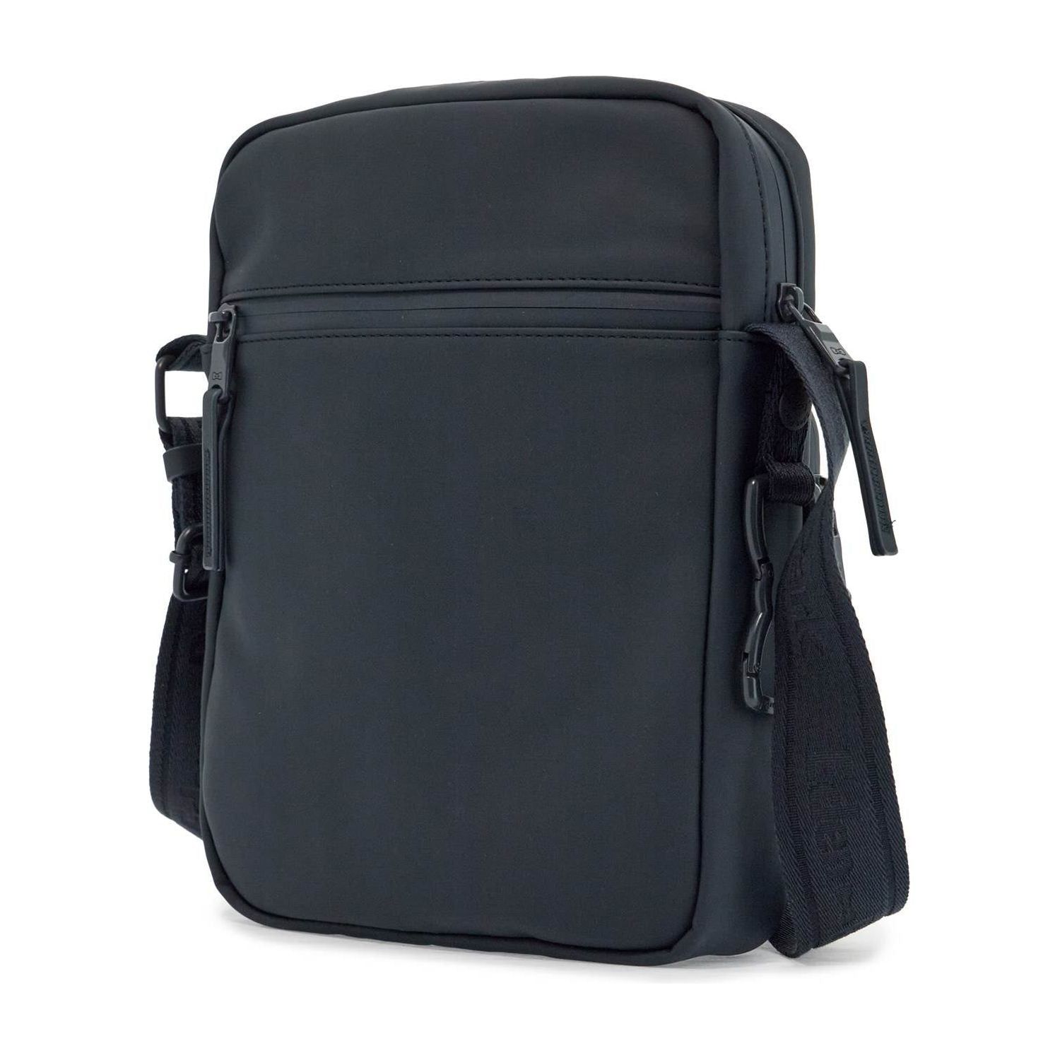 Front view with bag zipped and handles upright.