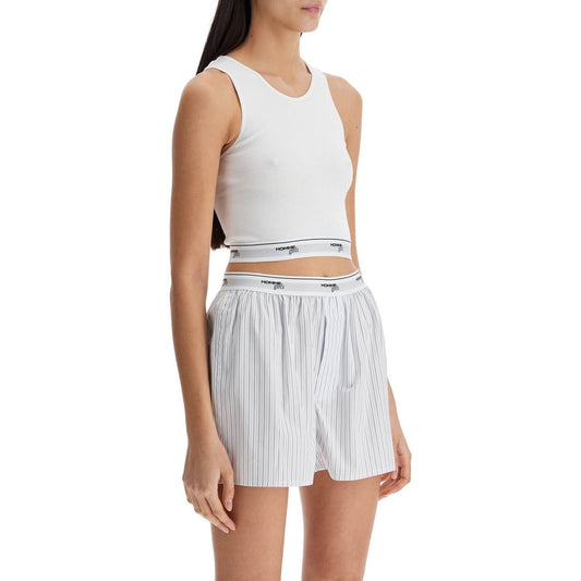 Homme Girls white cotton sleeveless crop top Topwear Homme Girls