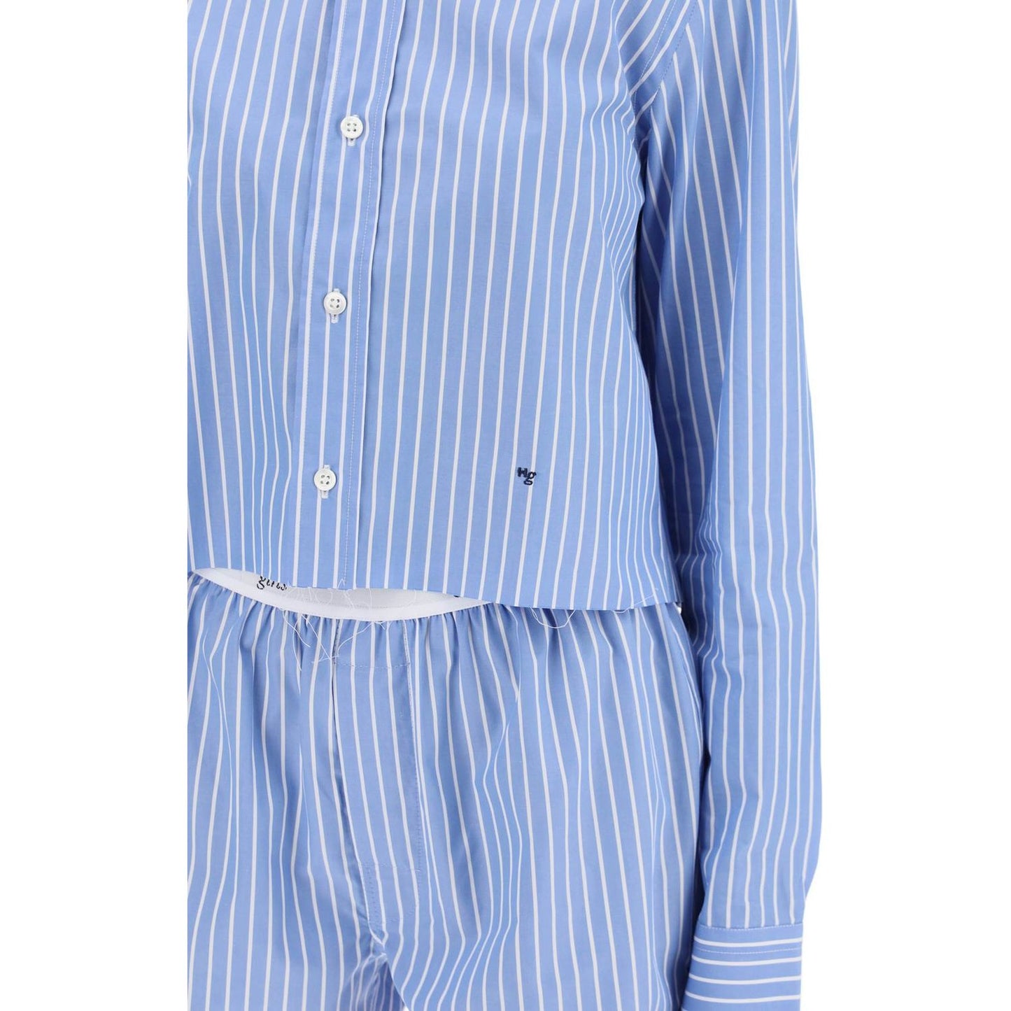 Homme Girls cropped striped poplin shirt Topwear Homme Girls