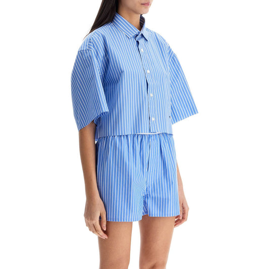 Homme Girls blue striped cotton shirt Topwear Homme Girls