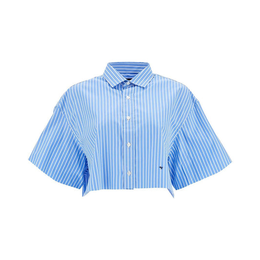 Homme Girls blue striped cotton shirt Topwear Homme Girls