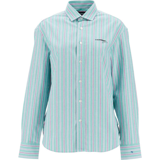 Homme Girls striped oxford shirt for men Topwear Homme Girls