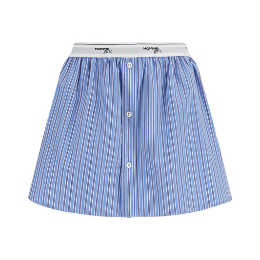 Homme Girls blue striped mini skirt Skirts Homme Girls