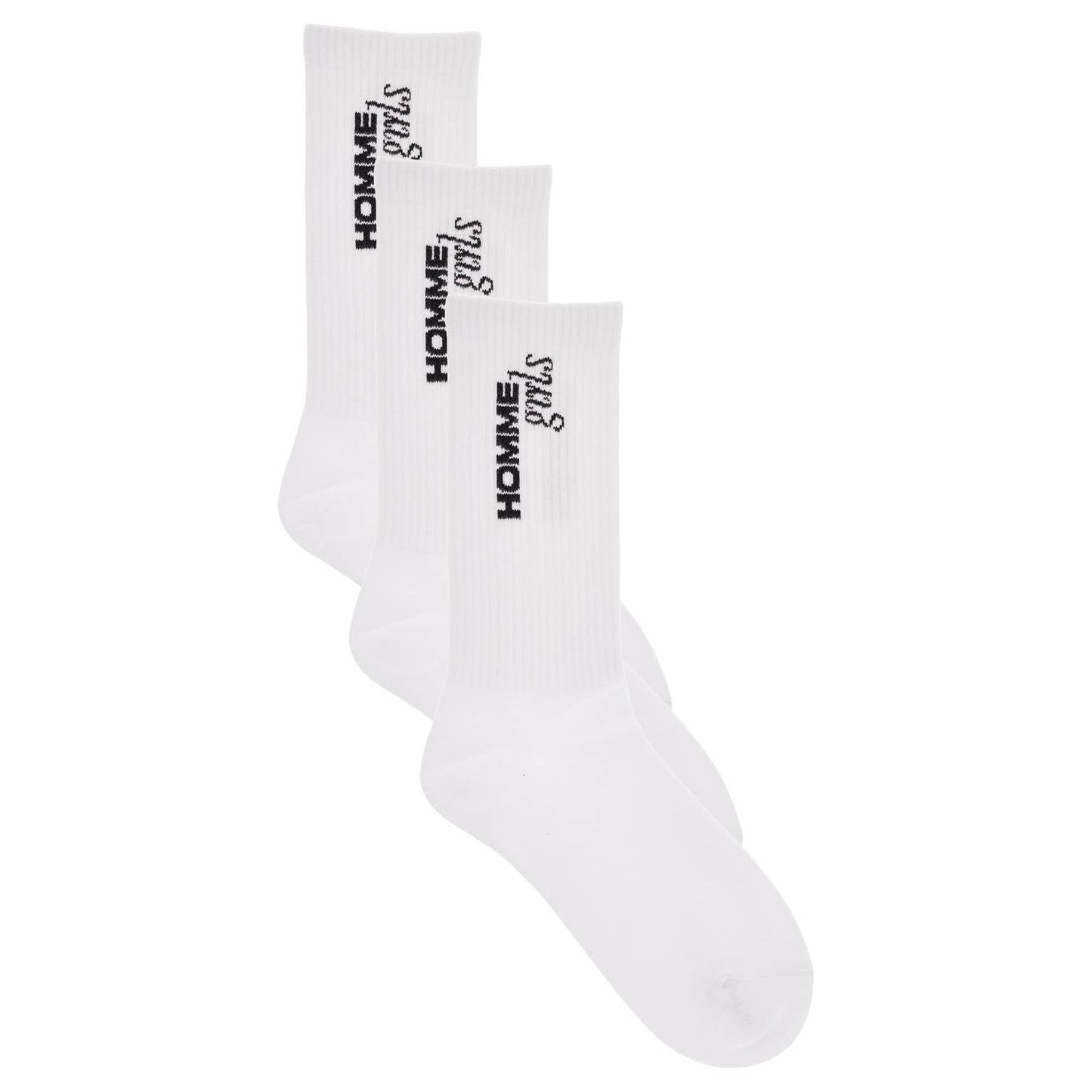 Homme Girls 3 pairs of white cotton slim fit breathable socks Beachwear & underwear Homme Girls