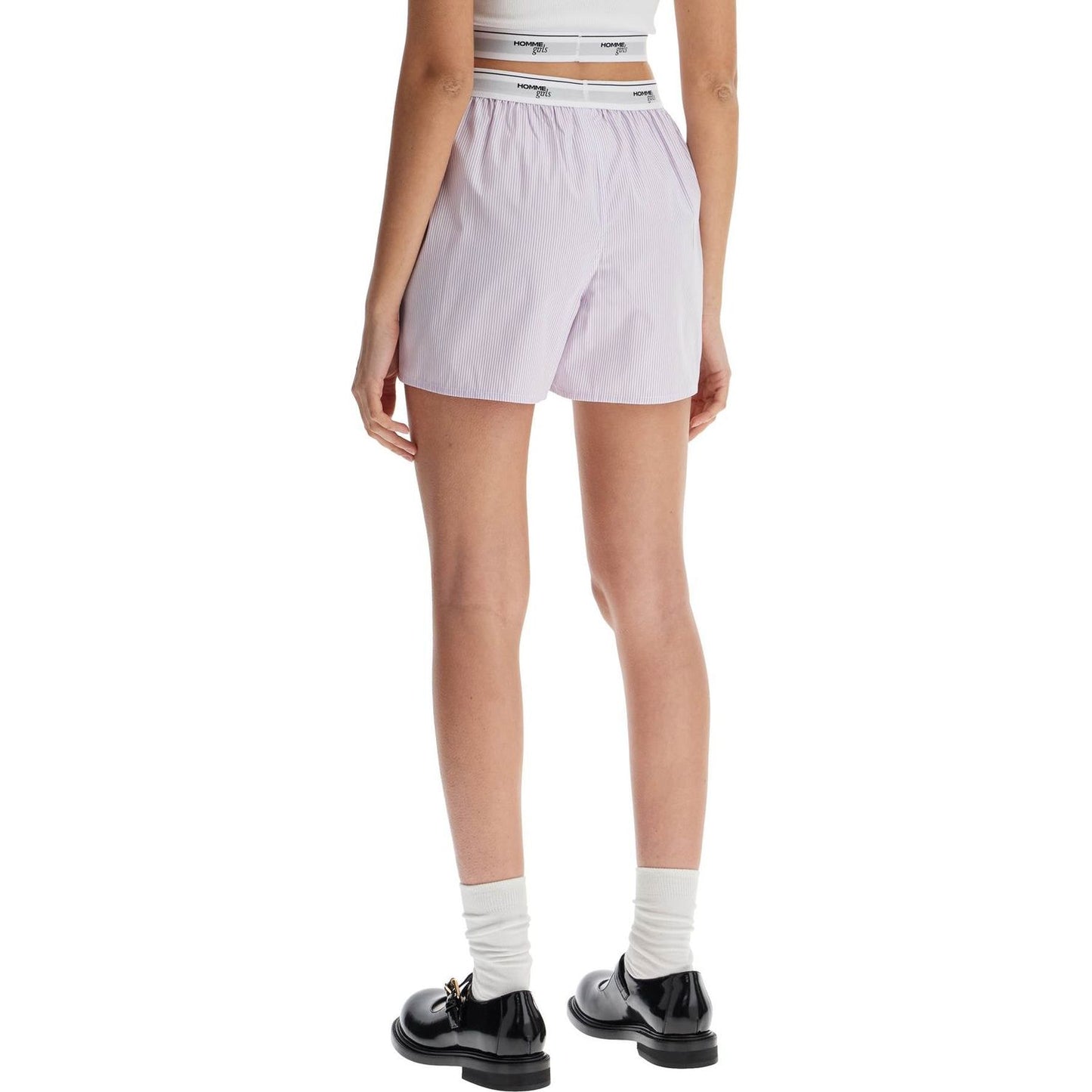 Homme Girls high-waisted lavender striped boxer Short trousers Homme Girls