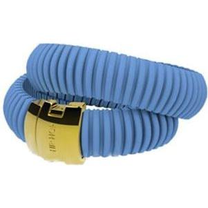 HIP HOP BIJOUX Mod. ICON LIGHT BLUE Bracciale doppio/ Double bracelet DESIGNER FASHION JEWELLERY