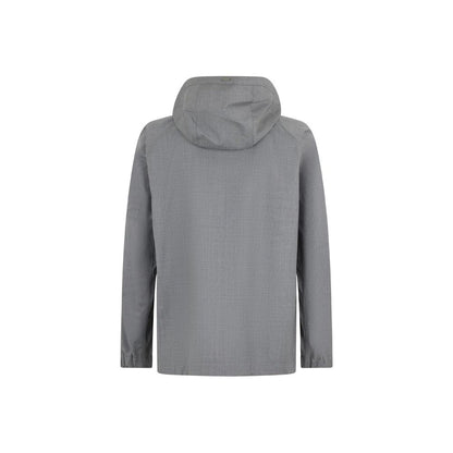 Herno Gray Virgin Wool Shell Jacket