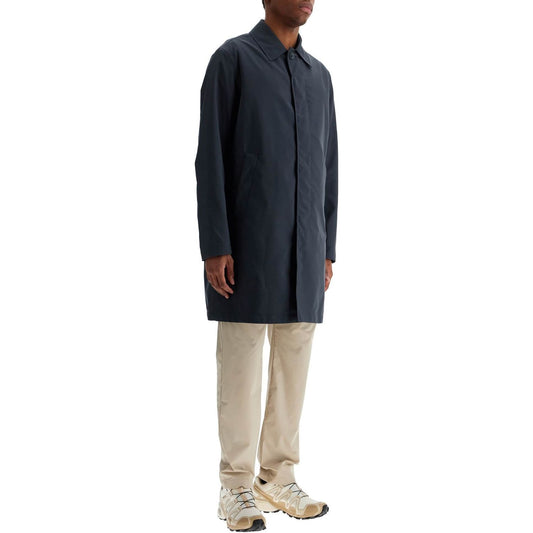 HERNO long blue waterproof coat in high-quality polyester with buttons Jackets HERNO