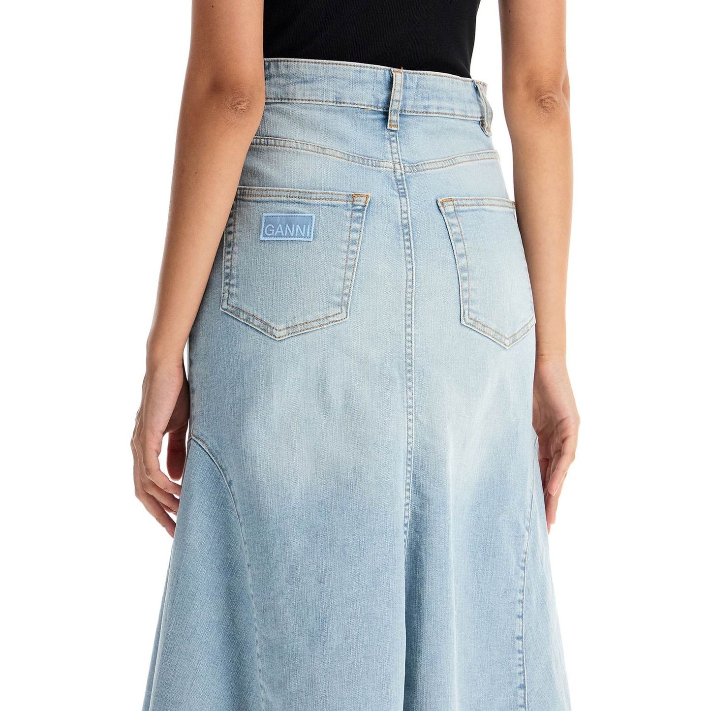 Ganni flared denim skirt. Skirts Ganni