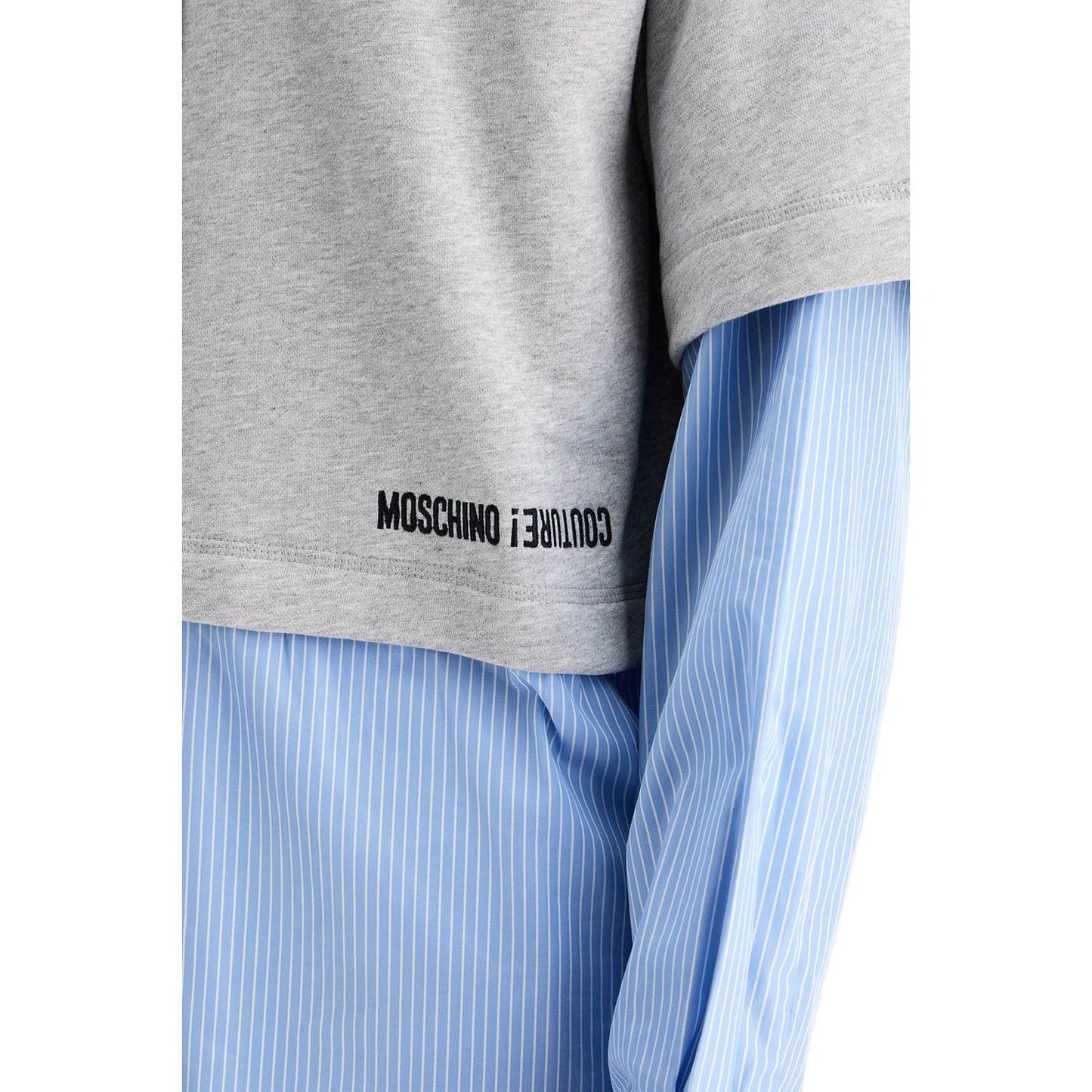 Moschino hybrid sweatshirt with shirt bottom Topwear Moschino