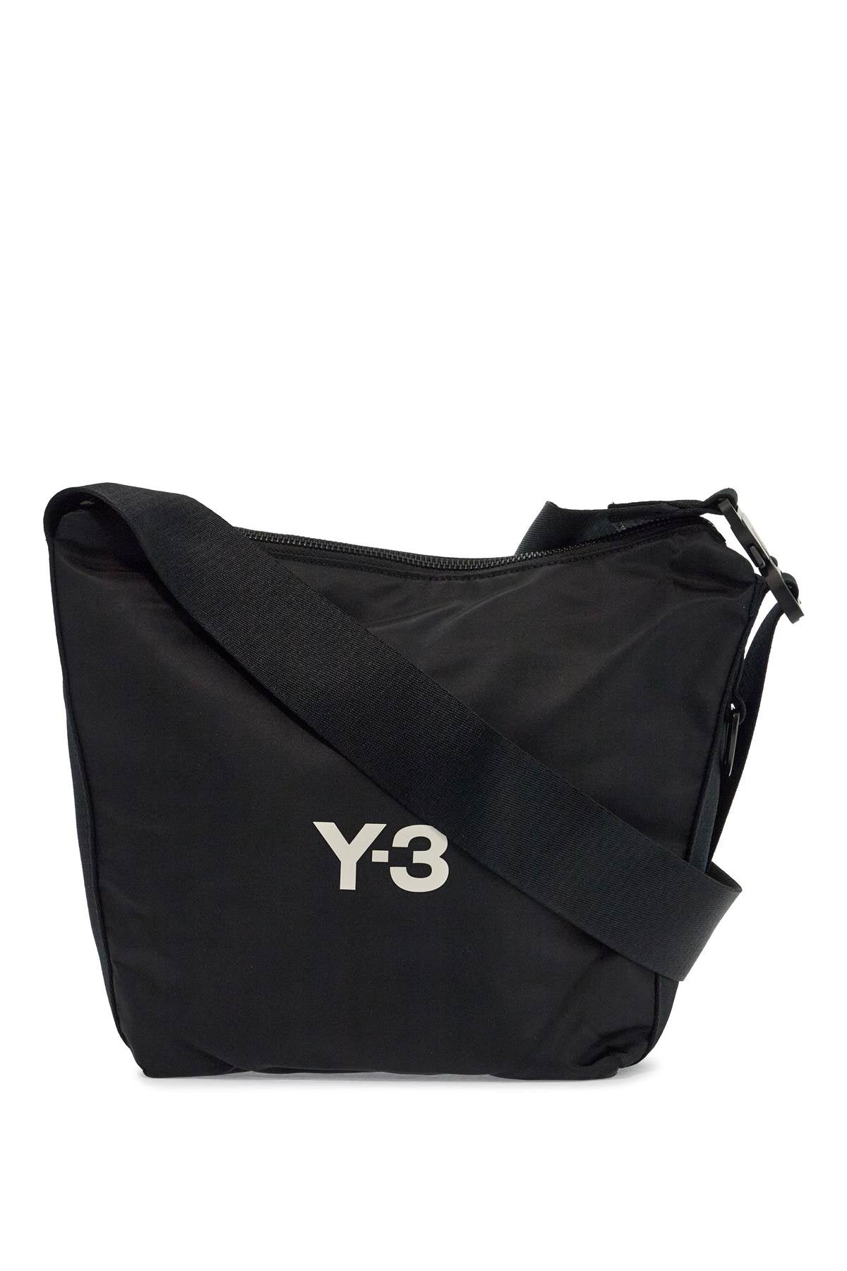 Y-3 black recycled polyester sacoche with adjustable strap Handbag Y-3