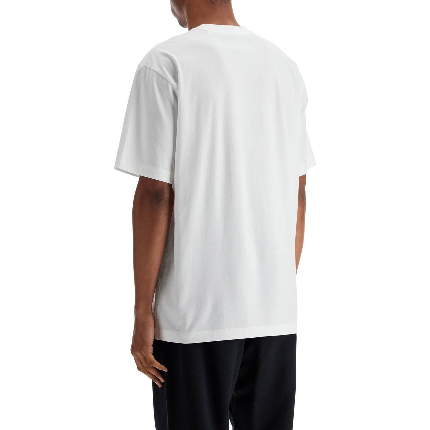 Y-3 white cotton t-shirt with wide neckline Topwear Y-3