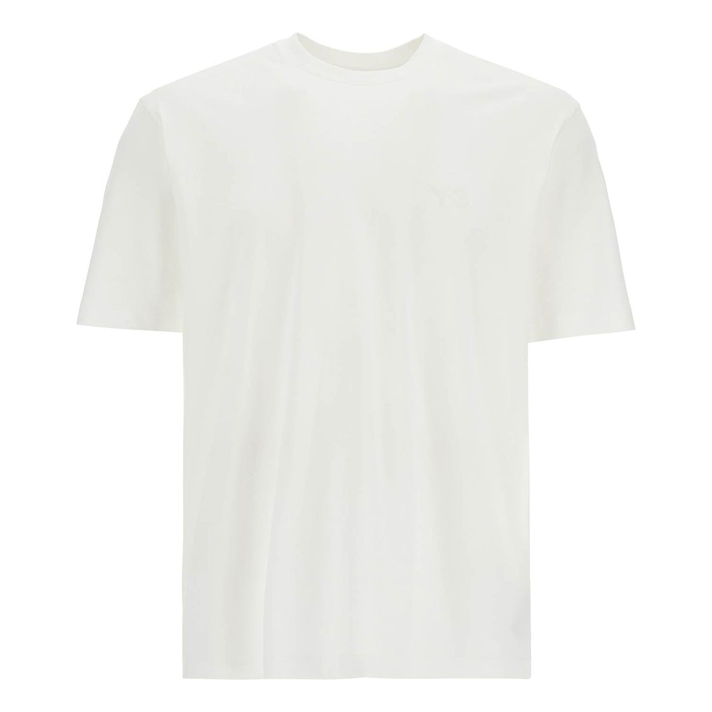 Y-3 white cotton t-shirt with wide neckline Topwear Y-3