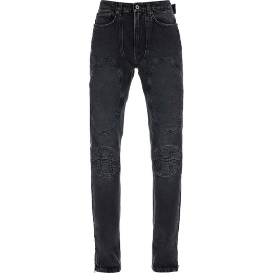 JEAN PAUL GAULTIER jeans with padded inlays and lace-up Jeans JEAN PAUL GAULTIER