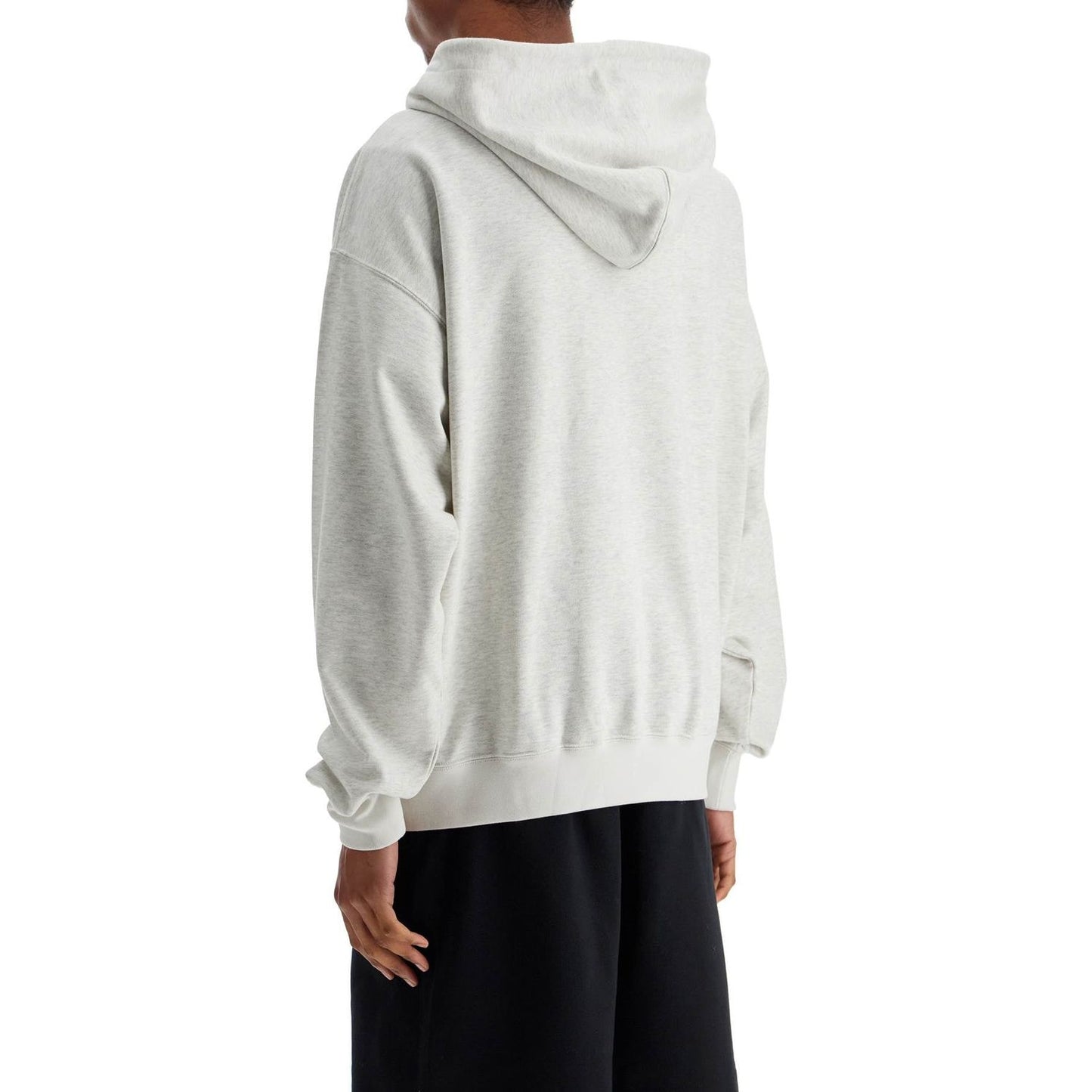 Y-3 light grey cotton and recycled polyester hoodie for men Topwear Y-3