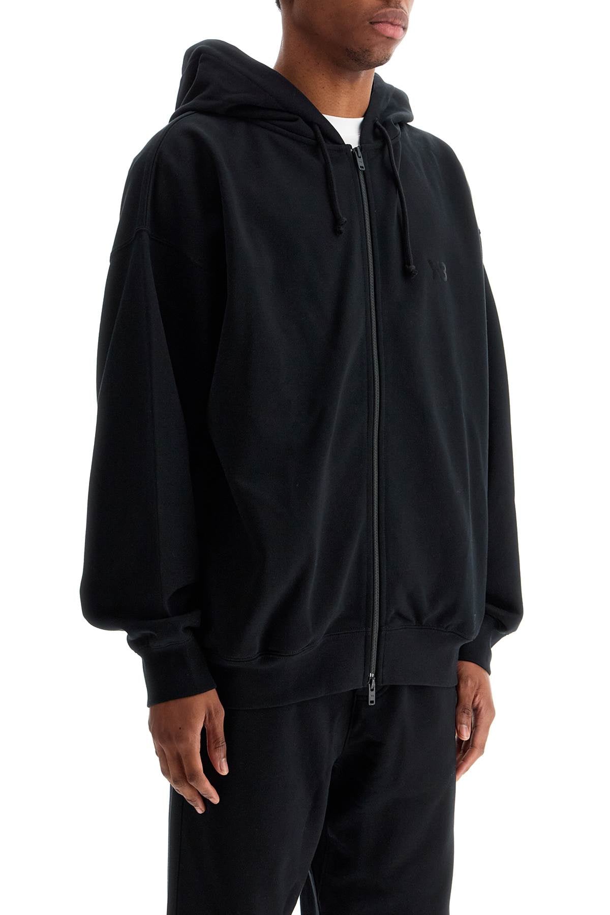 Y-3 black cotton zip hoodie Topwear Y-3