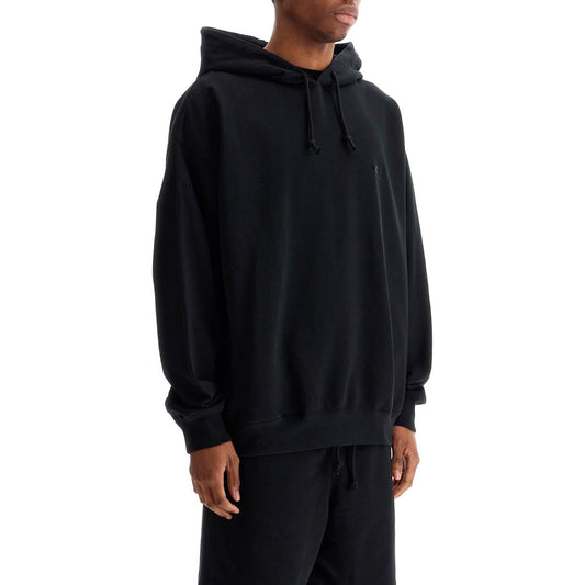 Y-3 men's black hoodie in recycled cotton and polyester Topwear Y-3